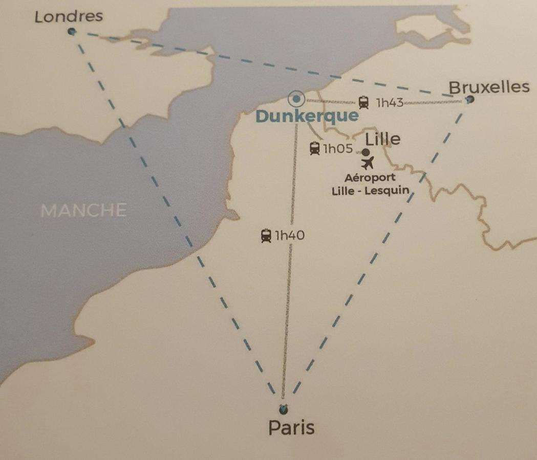 Dunkirk Studio Vue Mer Au Coeur De Malo Les Bains Pieds Dans L Eau מראה חיצוני תמונה